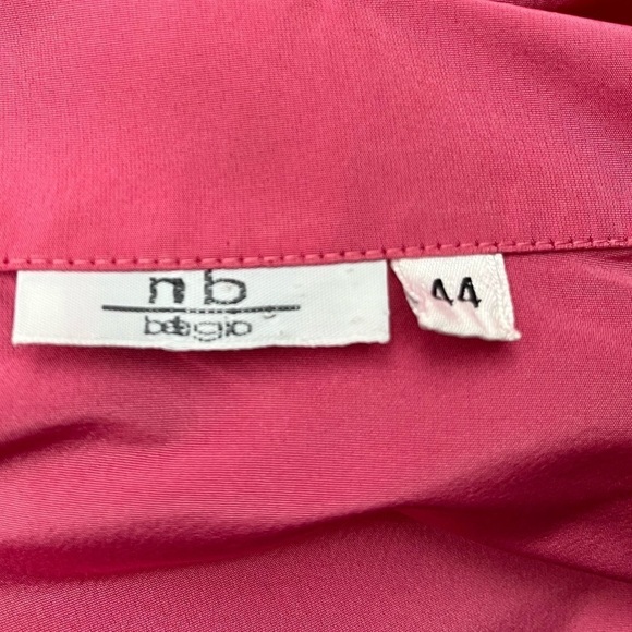 Silk Blend Belted Pink Trench Coat, NB Italy, Medium Fit - Picture 3 of 11